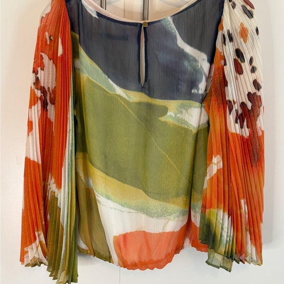 Alice & Olivia Multicolor Pleated Women's Top - Picture 2 of 7